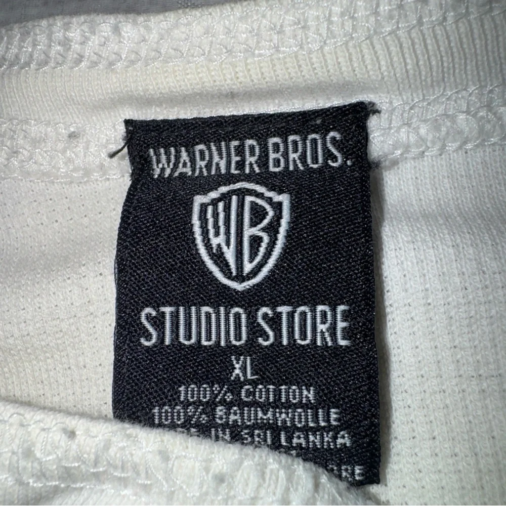 Vtg Warner Bros Shirt XL Thermal Beige Tweety Bugs 90s - Picture 2 of 3
